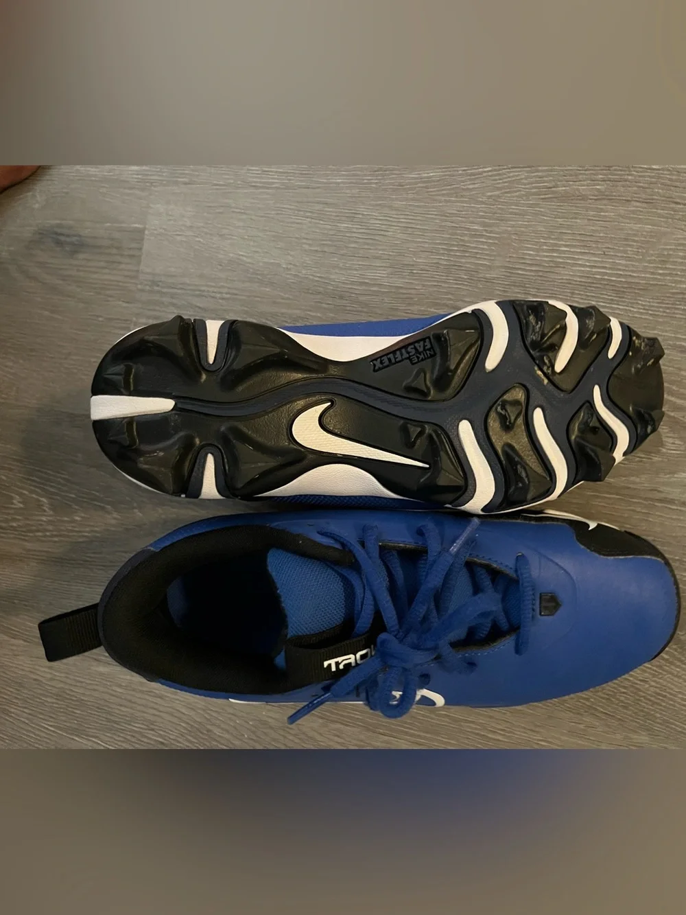 Nike TAC Baseball Cleats with White Logo Size 5 Youth Cleats